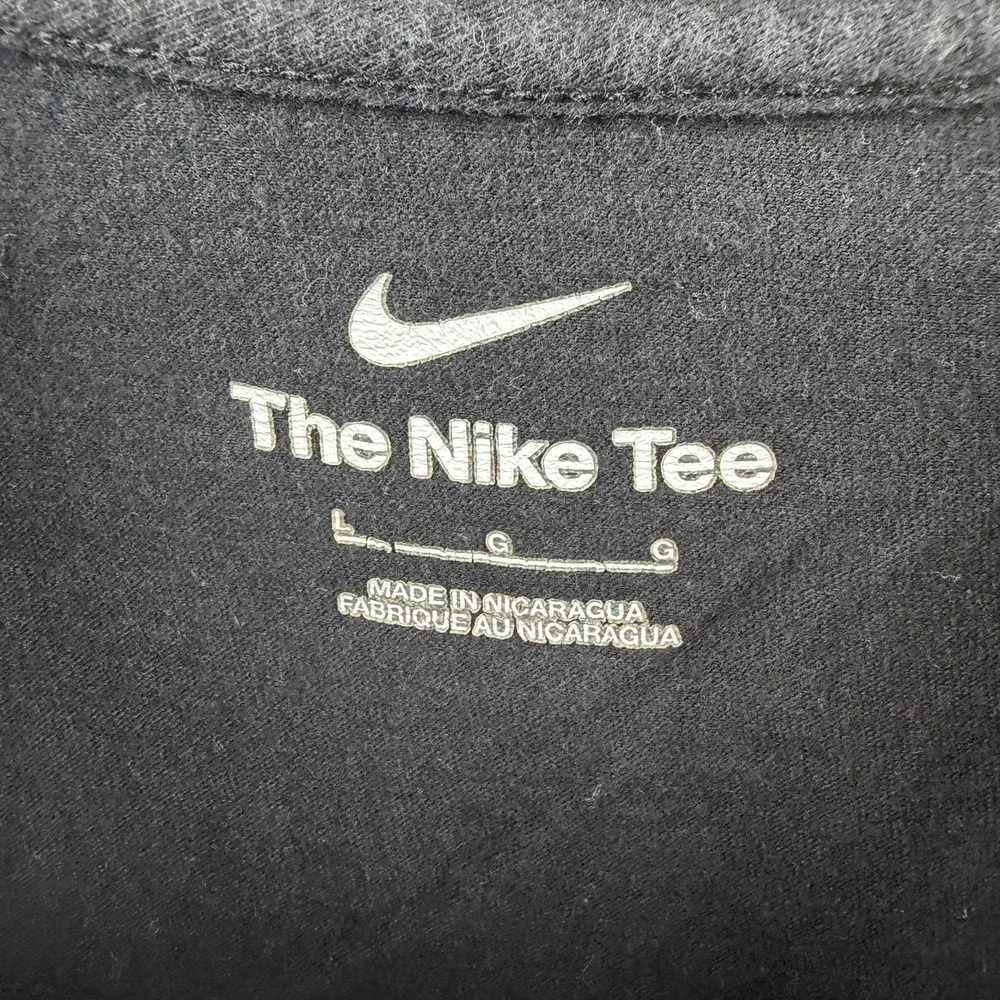 Nike Shirt Mens‎ Large Black Swoosh Logo Graphic Front Tee T-Shirt Tagless